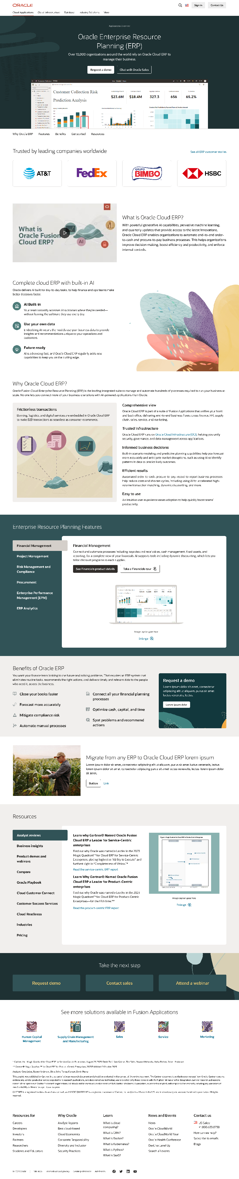 An Oracle ERP level-two page built with Sequoia components